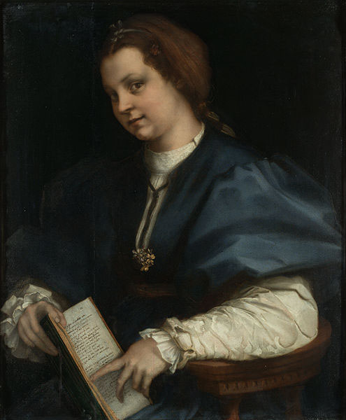 Lady with a book of Petrarch